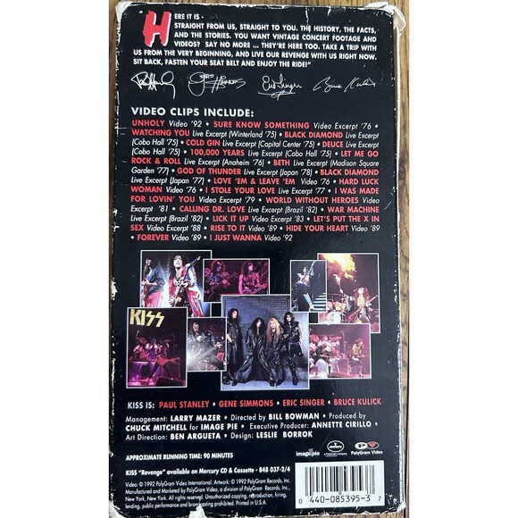 KISS - 7 VHS VIDEO TAPE LOT - '70s, '80s & '90s -  GOOD CONDITION. Tested - Picture 6 of 16